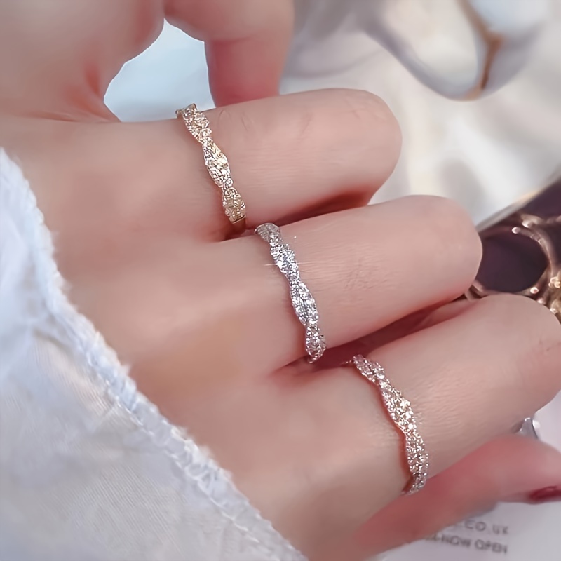 April Birthstone Women's Zirconia Eternity Ring Holiday Theme